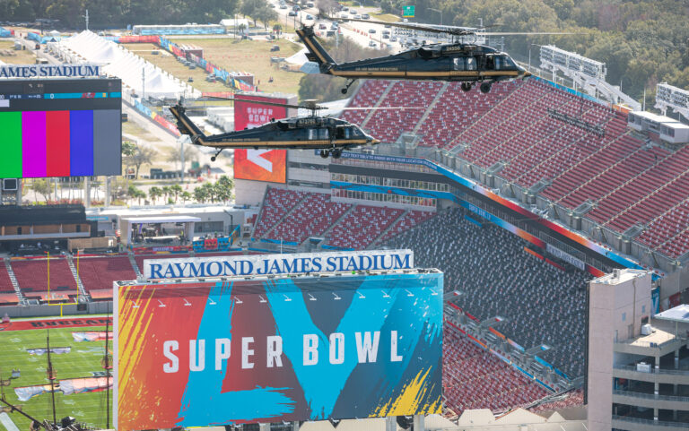 Raymond James Stadium exterior, home of the Tampa Bay Buccaneers