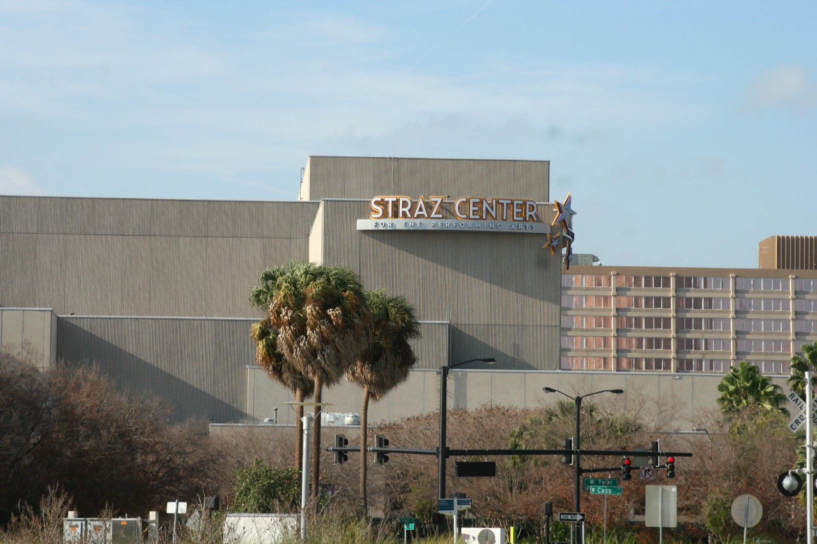 The Straz Center for the Performing Arts building exterior in Tampa, Florida