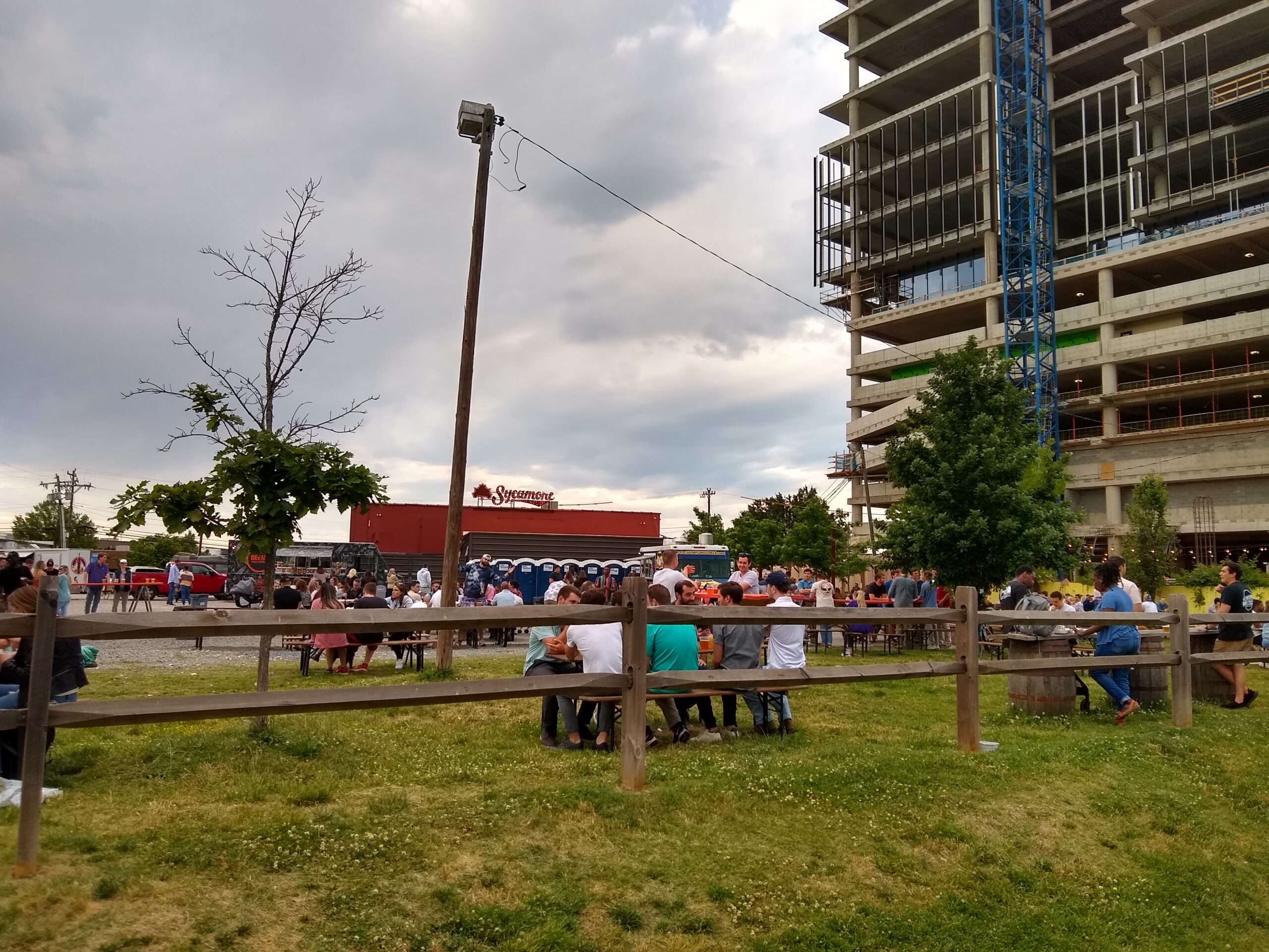 An outdoor brewery beer garden, representative image (not the actual venue)